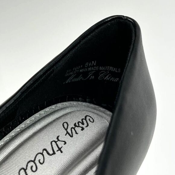 NewâEasy Street Women USâ6.5 Black Shoes Pointed toe Slip-onâHeelsâPumpsâ - Picture 5 of 9